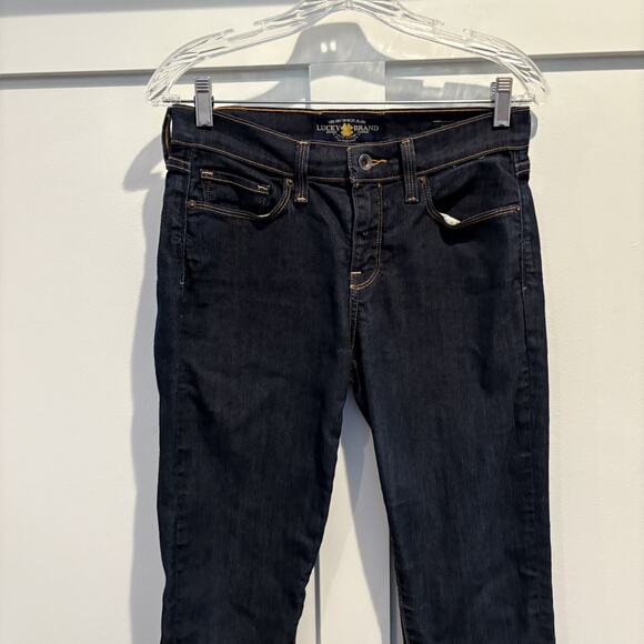 Lucky Brand Jeans Women 28 Size 6 Dark Wash Sofia Skinny Stretch‎ Denim Selvedge - Picture 5 of 16